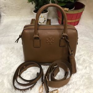 Authentic Tory Burch Thea Webbed Satchel with 2 Straps